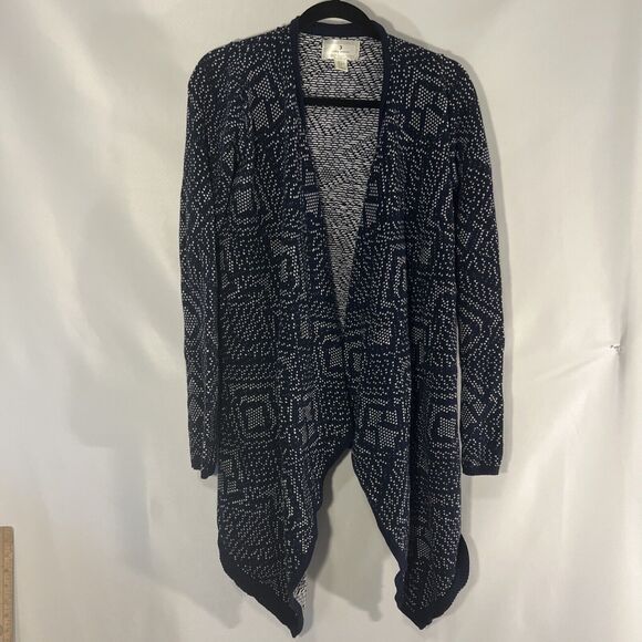 Anthropologie Ruby Moon Boho Chunky Tribal Open Waterfall Cardigan Sweater Sz M - Picture 1 of 9